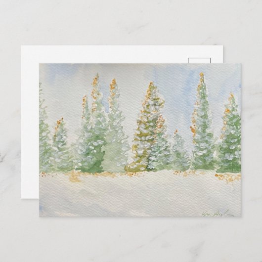 Schneebäume Postkarte (Vorne/Hinten)