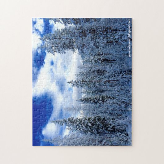 Schneebäume Puzzle (Vertikal)