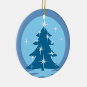 Schneebäume, reversibel keramik ornament (Rechts)