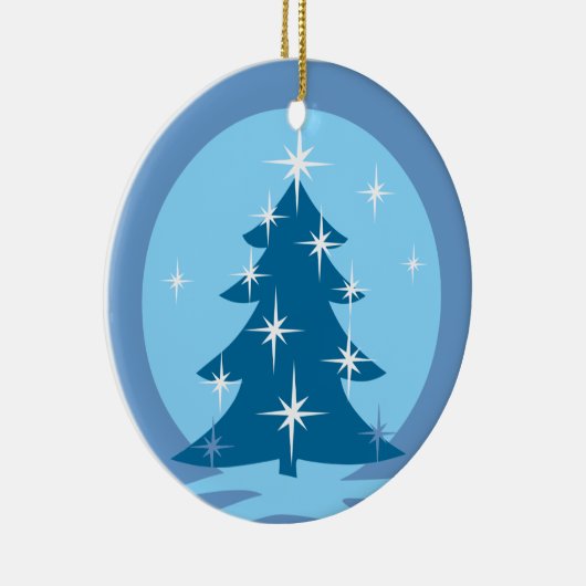 Schneebäume, reversibel keramik ornament (Rechts)