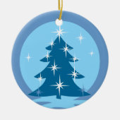 Schneebäume, reversibel keramik ornament (Vorne)