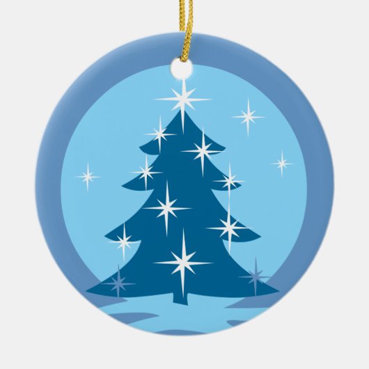 Schneebäume, reversibel keramik ornament (Vorne)