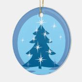 Schneebäume, reversibel keramik ornament (Links)