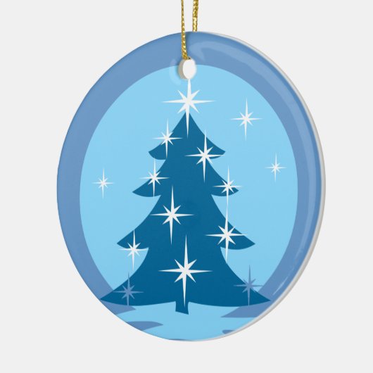 Schneebäume, reversibel keramik ornament (Links)