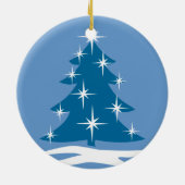 Schneebäume, reversibel keramik ornament (Hinten)