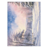 Schneebäume schneebedeckte Weihnachtslandschaft Tischdecke (Vorderseite)