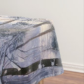 Schneebäume schneebedeckte Weihnachtslandschaft Tischdecke (Beispiel)