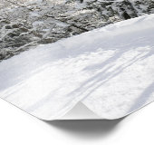 Schneebäume unter einem durchsichtigen Foto (Ecke)