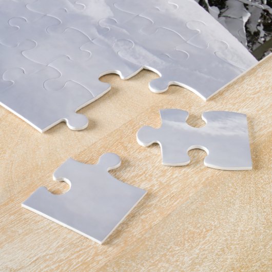 Schneebäume unter einem klaren blauen Himmel im Puzzle (Seite)