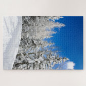Schneebäume unter einem klaren blauen Himmel im Puzzle (Horizontal)