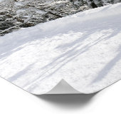 Schneebäume unter einem klaren, blauen Himmel Poster (Ecke)