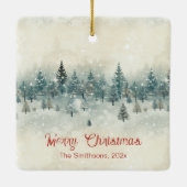 Schneebaume Vintag Keramikornament (Rückseite)