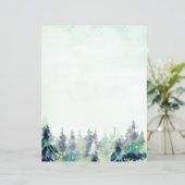 Schneebäume Weihnachtspapier (Stehend Vorderseite)