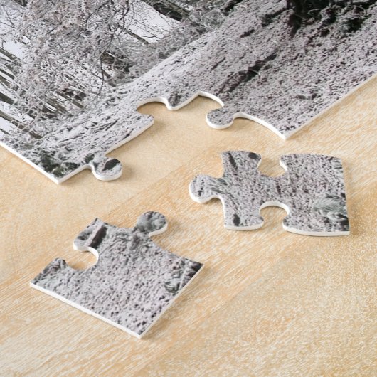 Schneebäume - Winterwaldlandschneeszene - Puzzle (Seite)