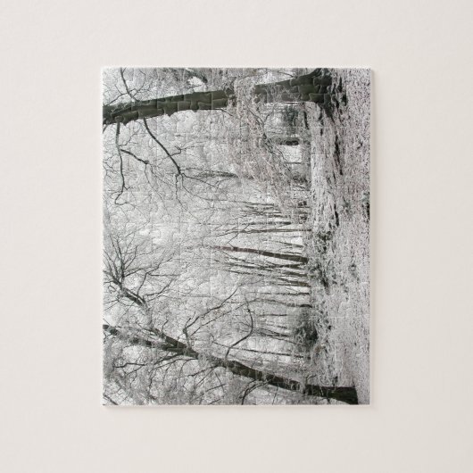 Schneebäume - Winterwaldlandschneeszene - Puzzle (Vertikal)