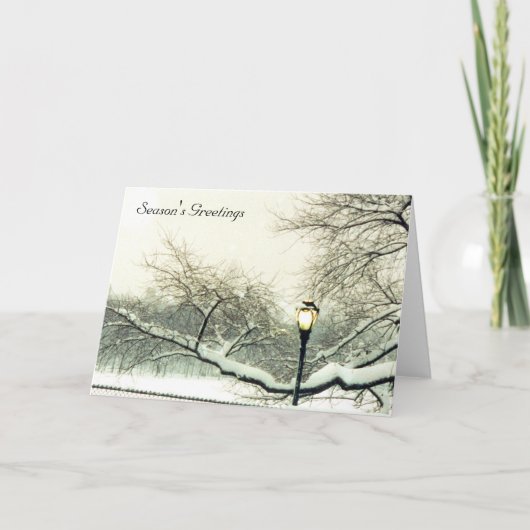 Schneebaumgrüße Feiertagskarte (Vorderseite)
