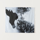 Schneebecken und Bäume verschwinden im Nebel Wandteppich (Vorderseite (Horizontal))