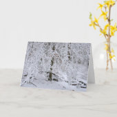 Schneebedachung aus Birken Karte (Gelbe Blume)