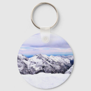 Schneebedeckte Alpen Schlüsselanhänger