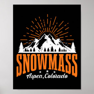 Schneebedeckte Aspen Colorado Skiberg Skifahren Sn Poster