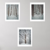 Schneebedeckte Bäume im scheußlichen Winterwald Bilderwand Sets (Vorderseite)