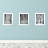 Schneebedeckte Bäume im scheußlichen Winterwald Bilderwand Sets (Holzboden)