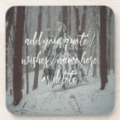 Schneebedeckte Bäume im scheußlichen Winterwald Getränkeuntersetzer (Vorderseite)