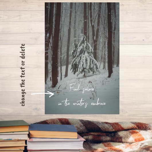 Schneebedeckte Bäume im scheußlichen Winterwald Poster