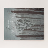 Schneebedeckte Bäume im scheußlichen Winterwald Puzzle (Horizontal)