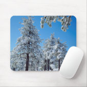 Schneebedeckte Bäume in den Bergen der Laguna Mousepad (Mit Mouse)