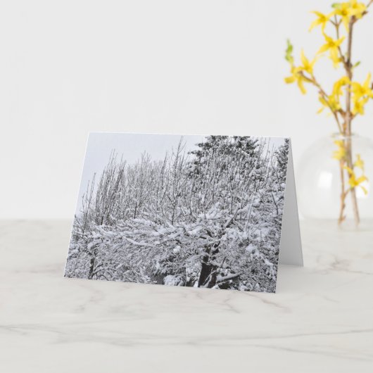 Schneebedeckte Bäume Karte (Gelbe Blume)