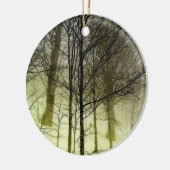 Schneebedeckte Bäume Keramik Ornament (Links)