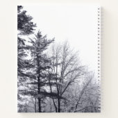 Schneebedeckte Bäume mit Individuelle Name Notizblock (Rückseite)