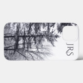 Schneebedeckte Bäume mit Monogramm Case-Mate iPhone Hülle (Rückseite (Horizontal))