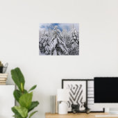 Schneebedeckte Bäume Poster (Heimbüro)
