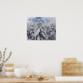 Schneebedeckte Bäume Poster (Küche)