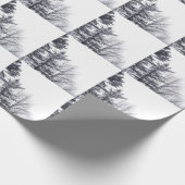 Schneebedeckte Bäume: Vertikal Geschenkpapier (Ecke)