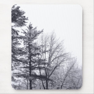 Schneebedeckte Bäume: Vertikal Mousepad