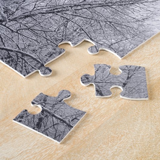 Schneebedeckte Bäume: Vertikal Puzzle (Seite)