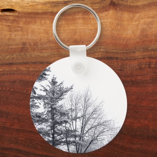 Schneebedeckte Bäume: Vertikal Schlüsselanhänger (Vorderseite)