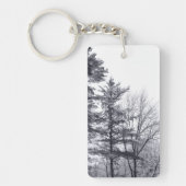 Schneebedeckte Bäume: Vertikal Schlüsselanhänger (Vorderseite)