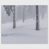 SCHNEEBEDECKTE BÄUME WÄHREND DES TAGES GESCHENKPAPIER (Flach)