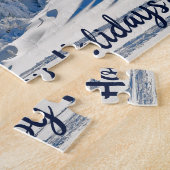 Schneebedeckte Bäume Winter Puzzle (Seite)