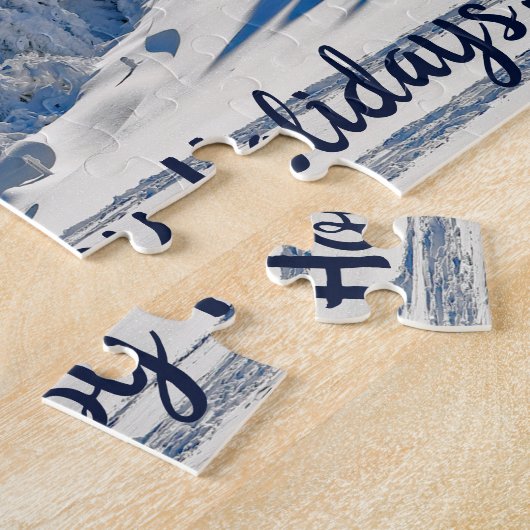 Schneebedeckte Bäume Winter Puzzle (Seite)