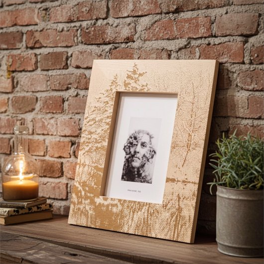 Schneebedeckte Bäume Winter Wonderland Bilderrahme Geätzte Rahmen