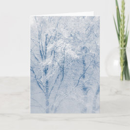 Schneebedeckte Bäume Winterlandschaft Foto Karte