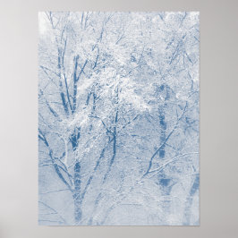 Schneebedeckte Bäume Winterlandschaft Foto Poster