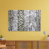 Schneebedeckte Baumstämme im Yosemittal - Leinwanddruck (Insitu (Wohnzimmer))