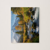 Schneebedeckte Bergbach-Landschaftspuzzle Puzzle (Vertikal)