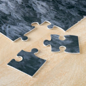 Schneebedeckte Berge Bäume Winterlandschaft Außenb Puzzle (Seite)